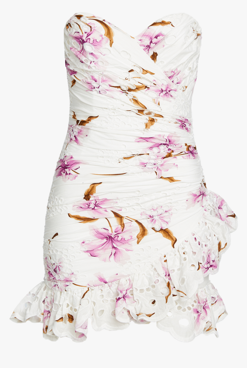 Floral Print Dress In Colour Blanc De Blanc - Cocktail Dress, HD Png Download, Free Download