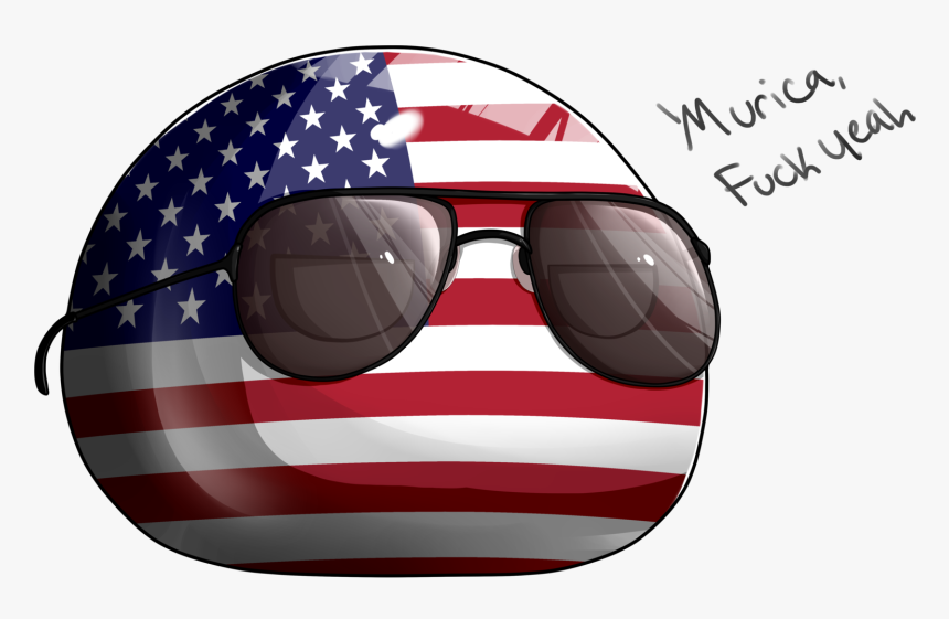 Murica Fuck Yeah Countryballs , Png Download - Merica Ball, Transparent Png, Free Download