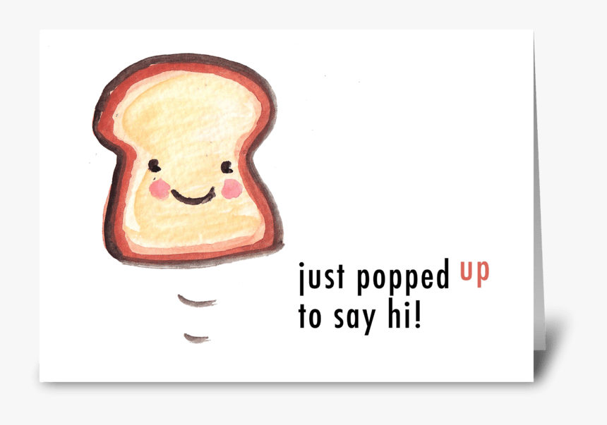 Toasty Hello Greeting Card - Cartoon, HD Png Download, Free Download