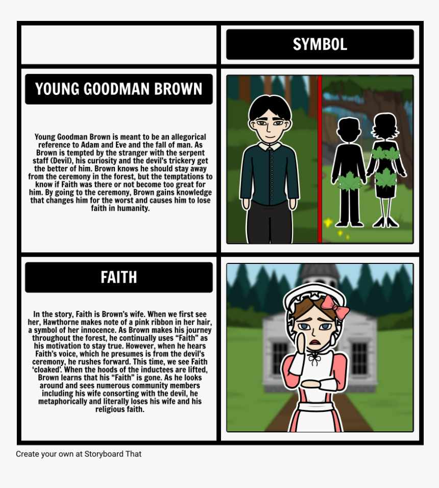 Young Goodman Brown Symbolism And Allegory - Young Goodman Brown Symbolism, HD Png Download, Free Download