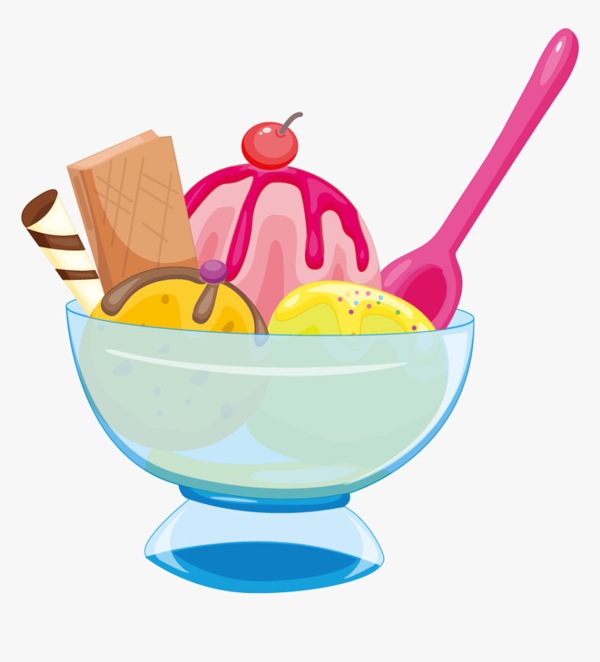 Ice Cream Banana Split Sundae Clip Art Banana Split - Transparent Background Ice Cream Sundae Clipart, HD Png Download, Free Download
