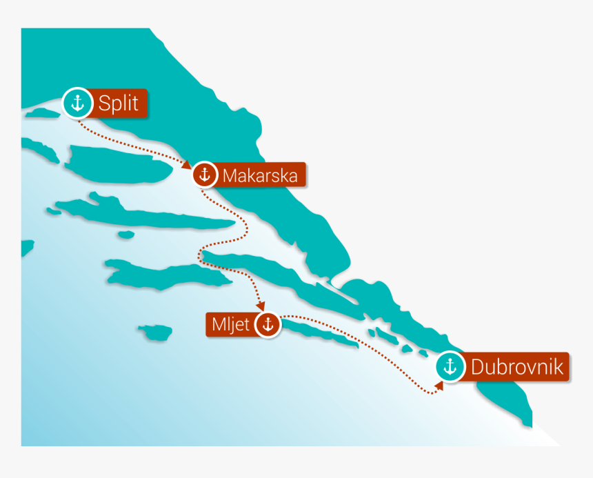 Sailing Routes Croatia, HD Png Download, Free Download