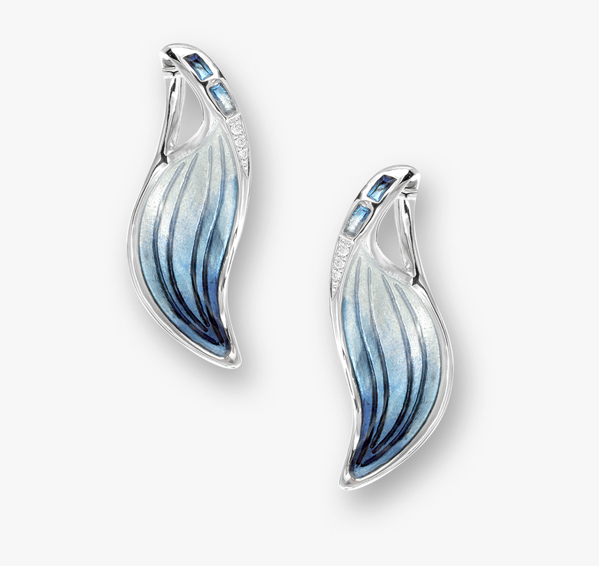 Nicole Barr Designs Sterling Silver Contour Stud Earrings-blue - Earrings, HD Png Download, Free Download