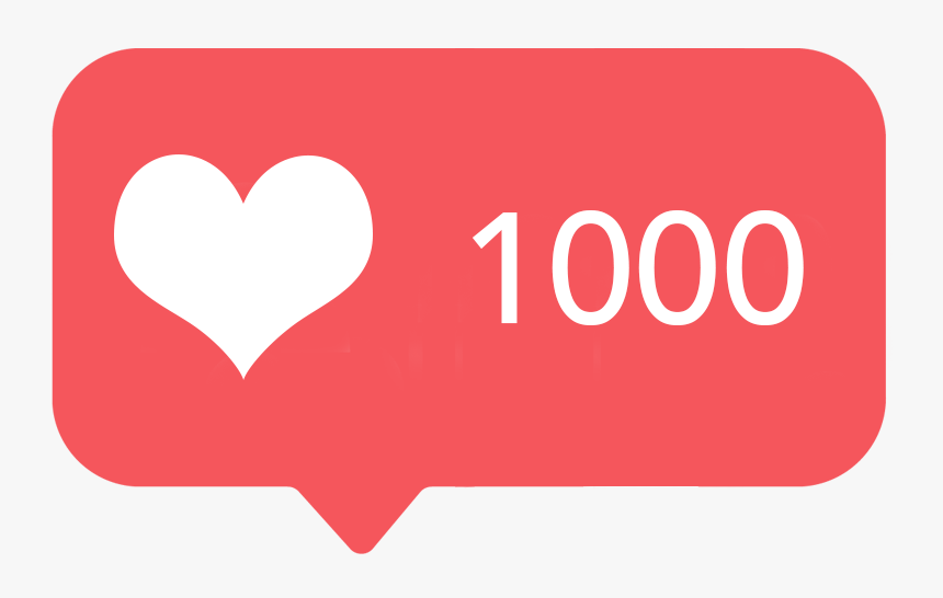 1000 Likes Instagram, HD Png Download - kindpng