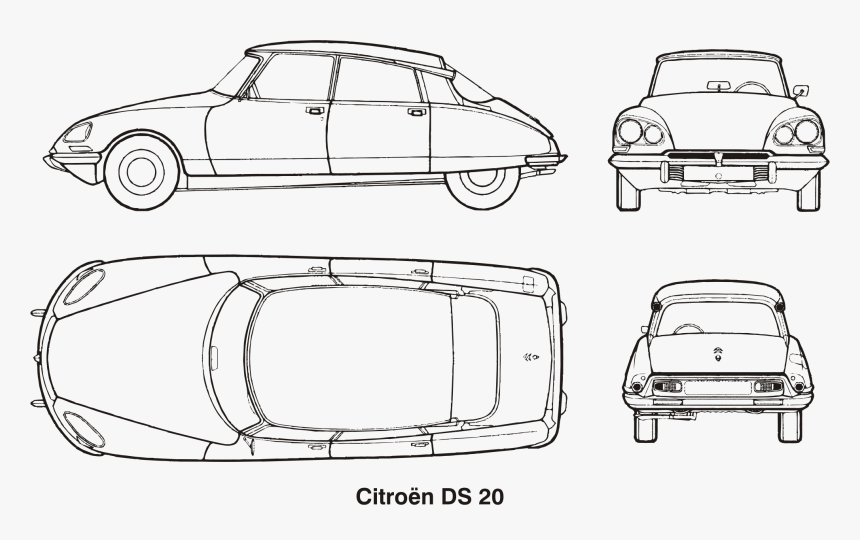 Citroen Ds 20, Year 1968 Clip Arts - Citroen Ds Free Vector, HD Png Download, Free Download