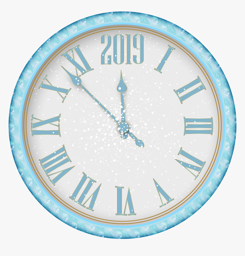 Year Snowy Png - New Year Clock Clip Art, Transparent Png, Free Download