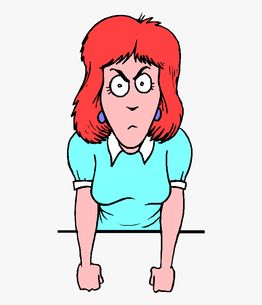 Angry Cartoon Woman Clipart Royalty-free Clip Art - Angry Mother Cartoon Gif, HD Png Download, Free Download