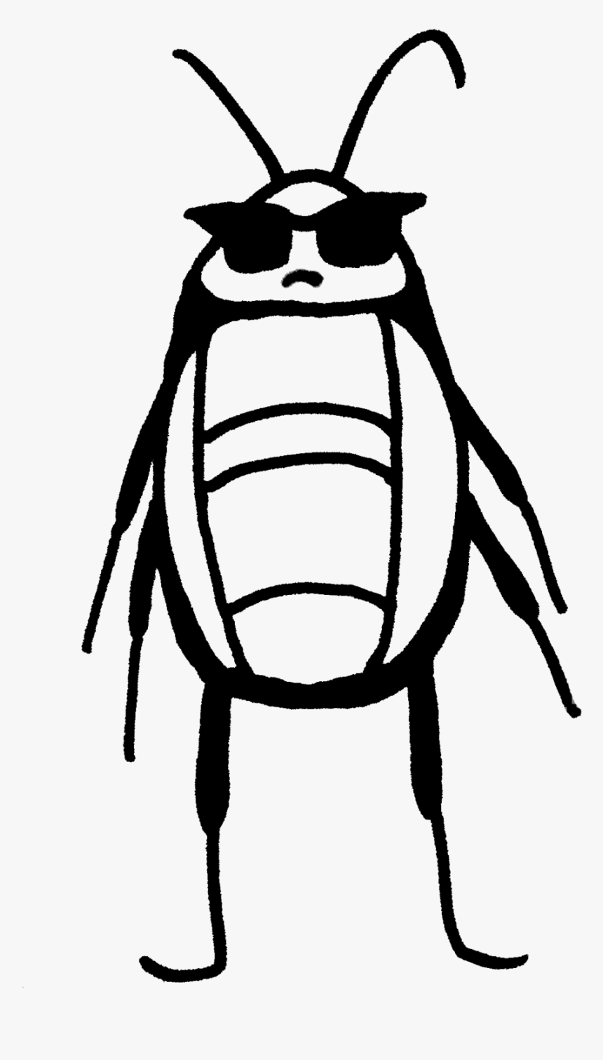 Roach Clipart - Cockroach Black And White, HD Png Download, Free Download