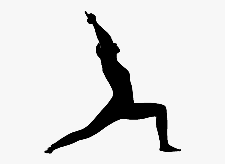 Yoga Warrior Pose Silhouette, HD Png Download, Free Download