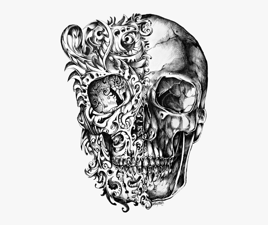 Clip Art Cholo Tattoo Designs - Cool Skull Designs, HD Png Download, Free Download