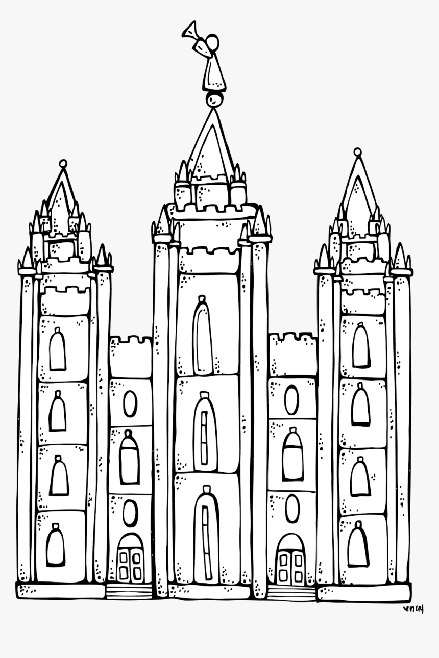 Yay Clipart Outline - Temple Clipart Lds, HD Png Download, Free Download