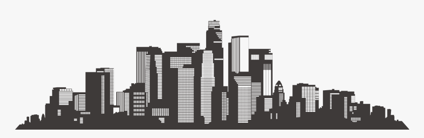 City Buildings Silhouette Scalable Angeles Los Skyline - Building Silhouette Vector Png, Transparent Png, Free Download