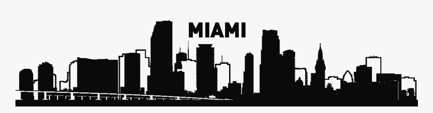 Clip Art City Of Tattoos Google - Miami Skyline Silhouette Png, Transparent Png, Free Download