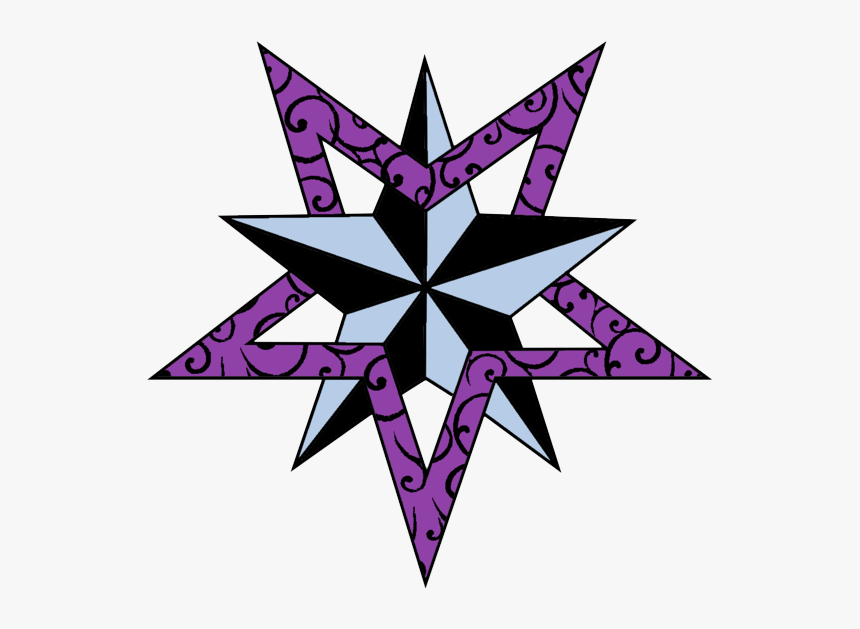 Download Nautical Star Tattoos Png Picture - Drawing Nautical Star Star Designs, Transparent Png, Free Download