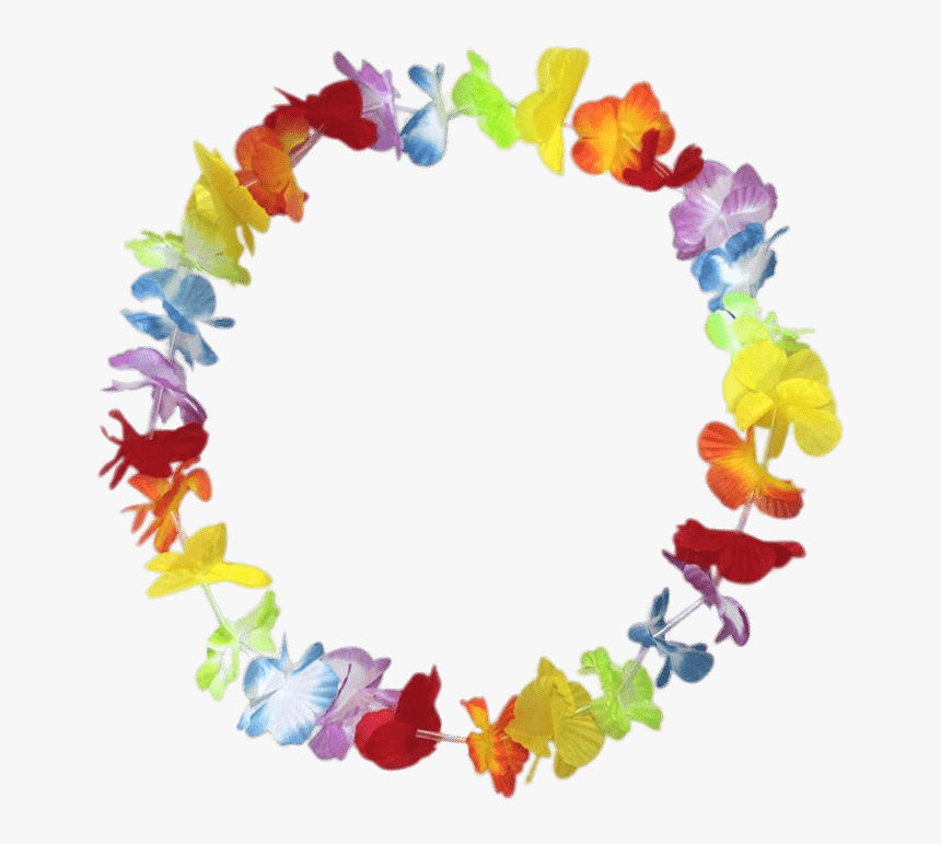 Colourful Hawaiian Flower Necklace - Hawaiian Flower Circle Png, Transparent Png, Free Download