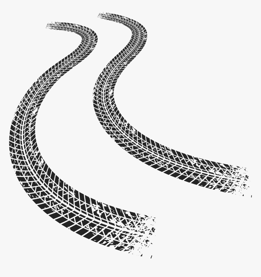 Driving Tire Track Car Euclidean Vector Motorcycle - Transparent Tire Tracks Png, Png Download, Free Download