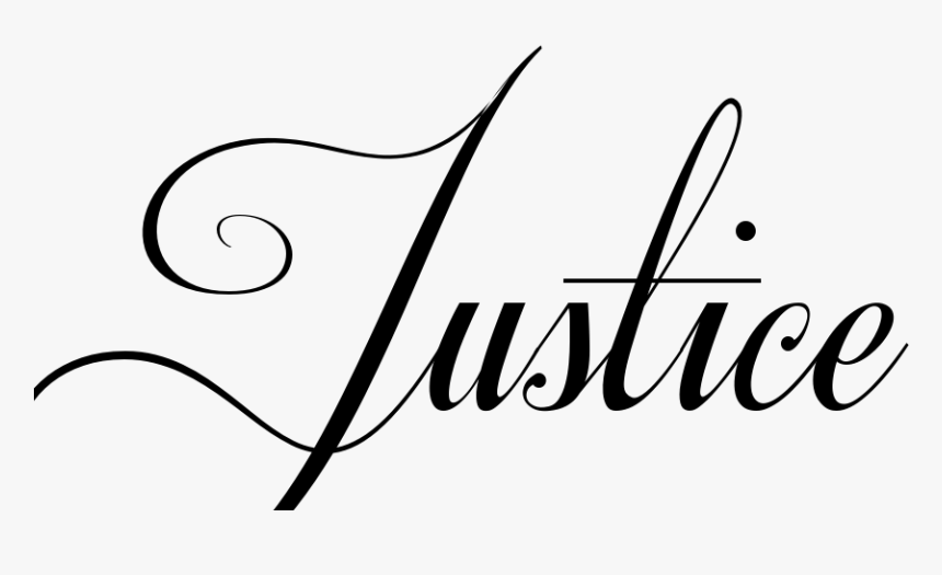 Awesome Justice Lettering Tattoo Design Tattoobite - Justice Written In Cursive, HD Png Download, Free Download