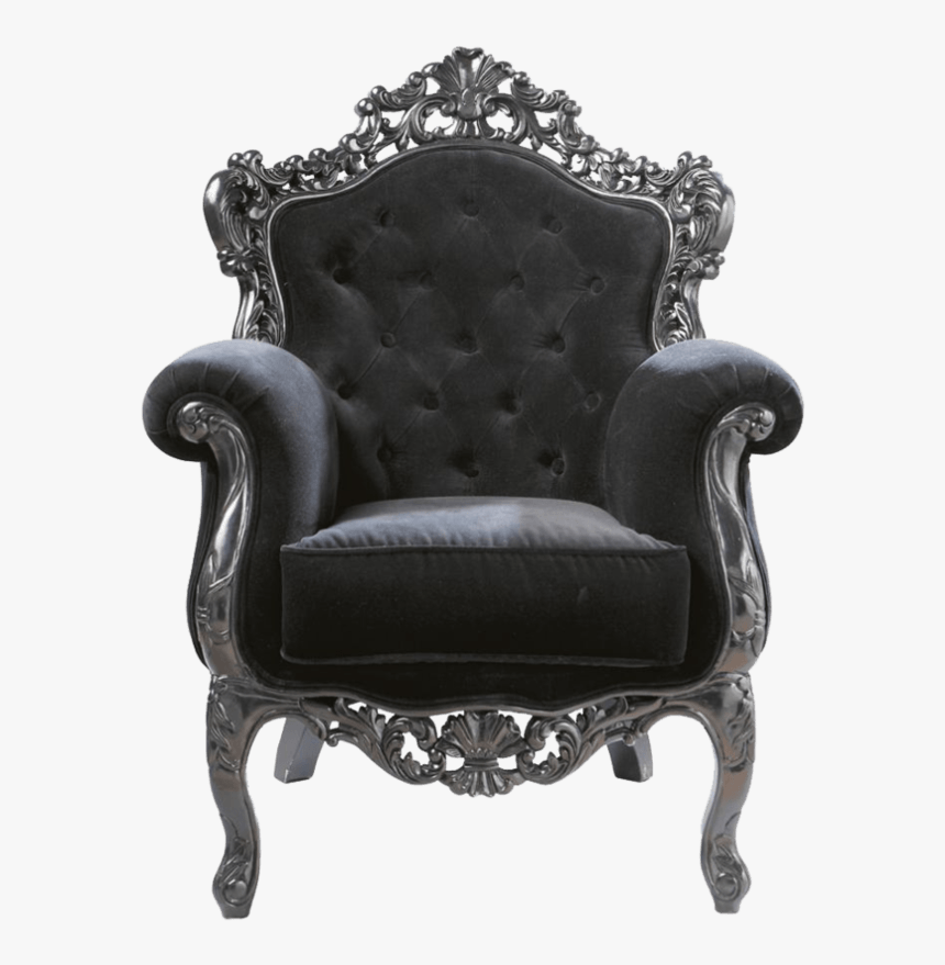 Armchair Black Royal - Transparent Royal Chair Png, Png Download, Free Download