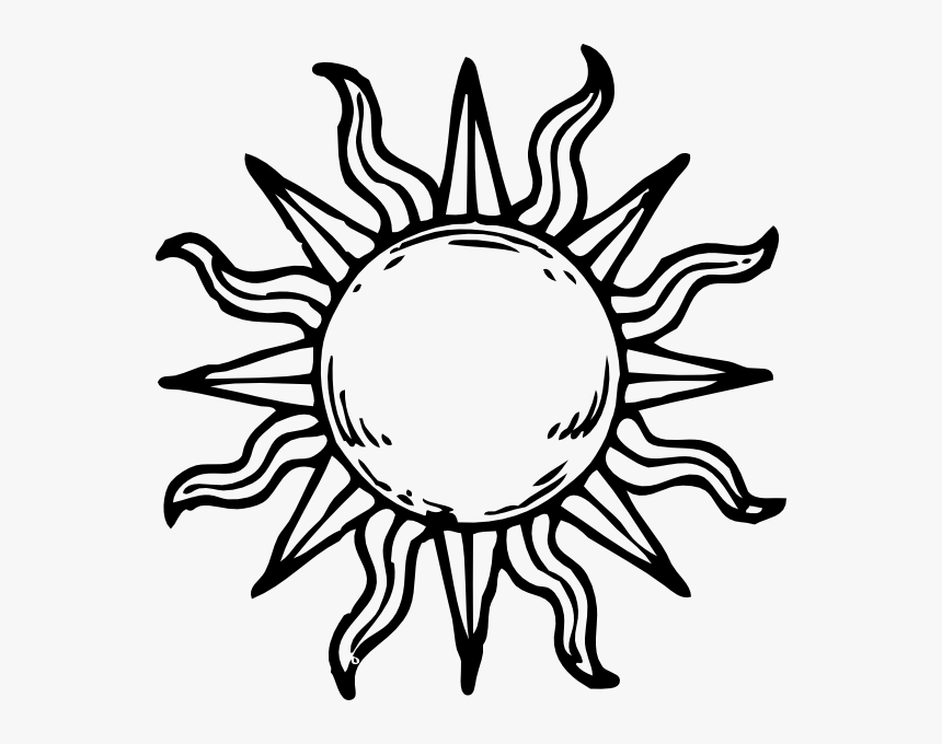 Sun Drawing, HD Png Download - kindpng.