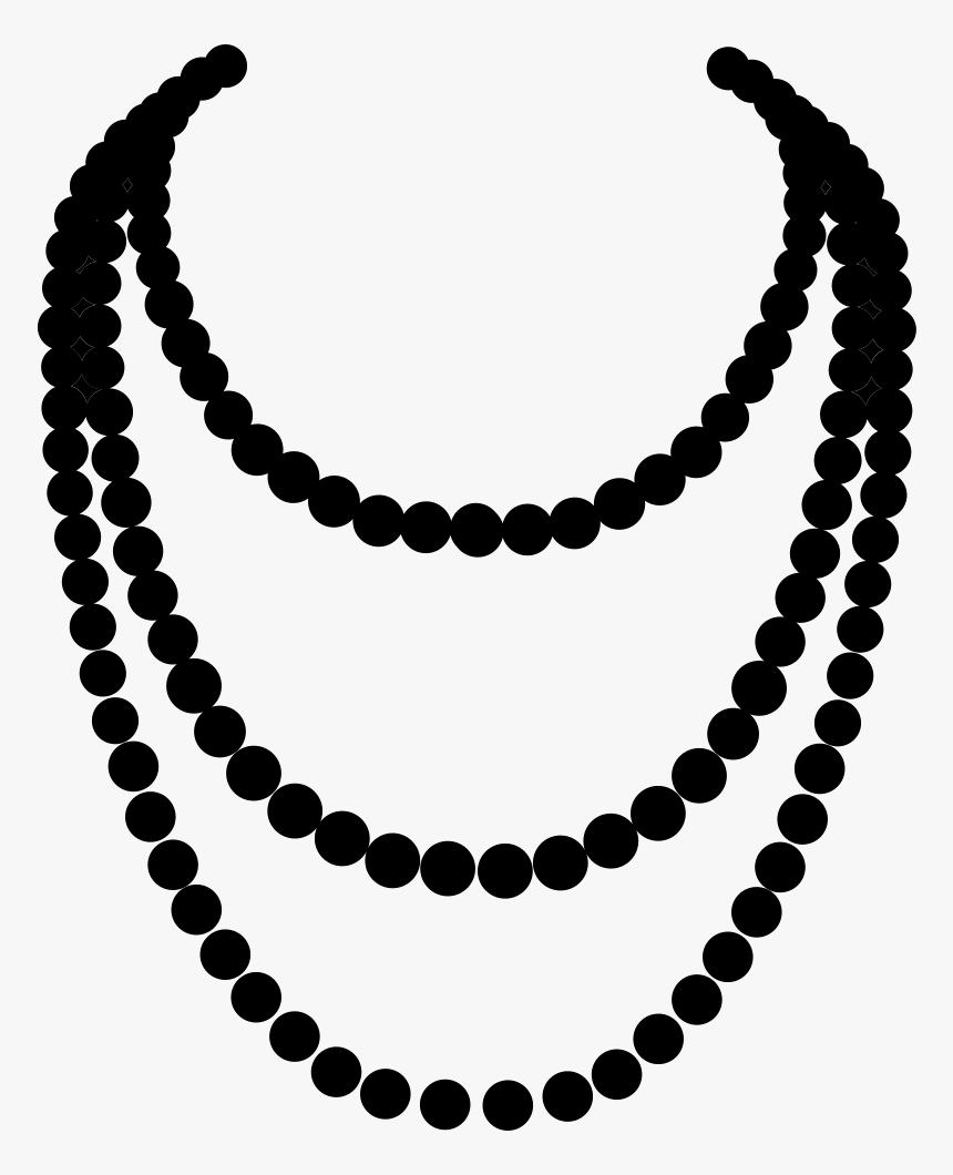 Necklace Art Png - Black Bead Necklace Png, Transparent Png, Free Download