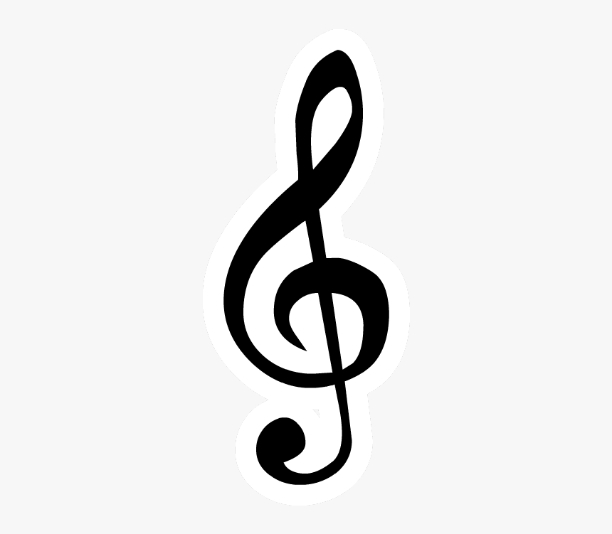Neck Tattoo Png - Treble Clef High Res, Transparent Png, Free Download