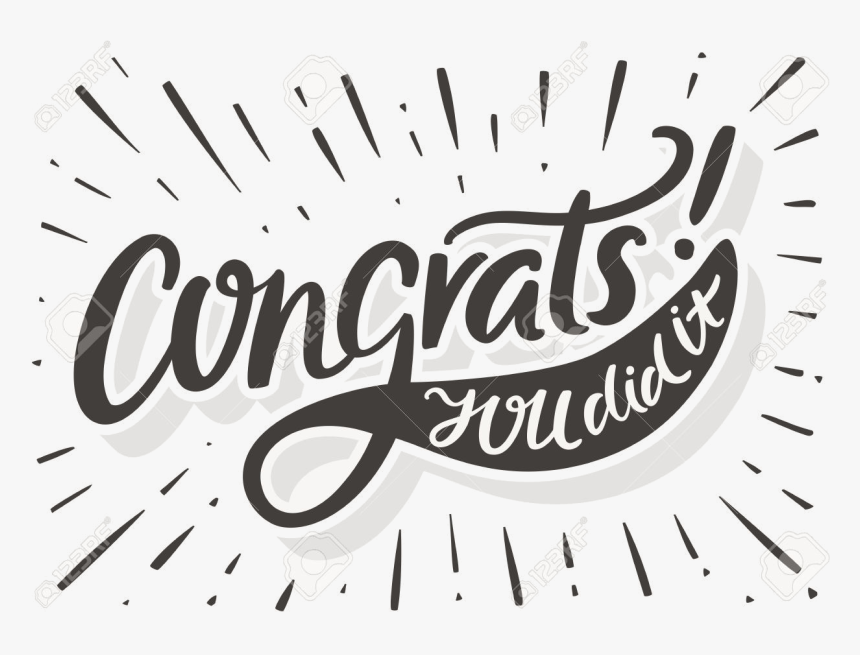 Congratulations Clipart Tiny Transparent Png - Hand Lettering Congratulations, Png Download, Free Download