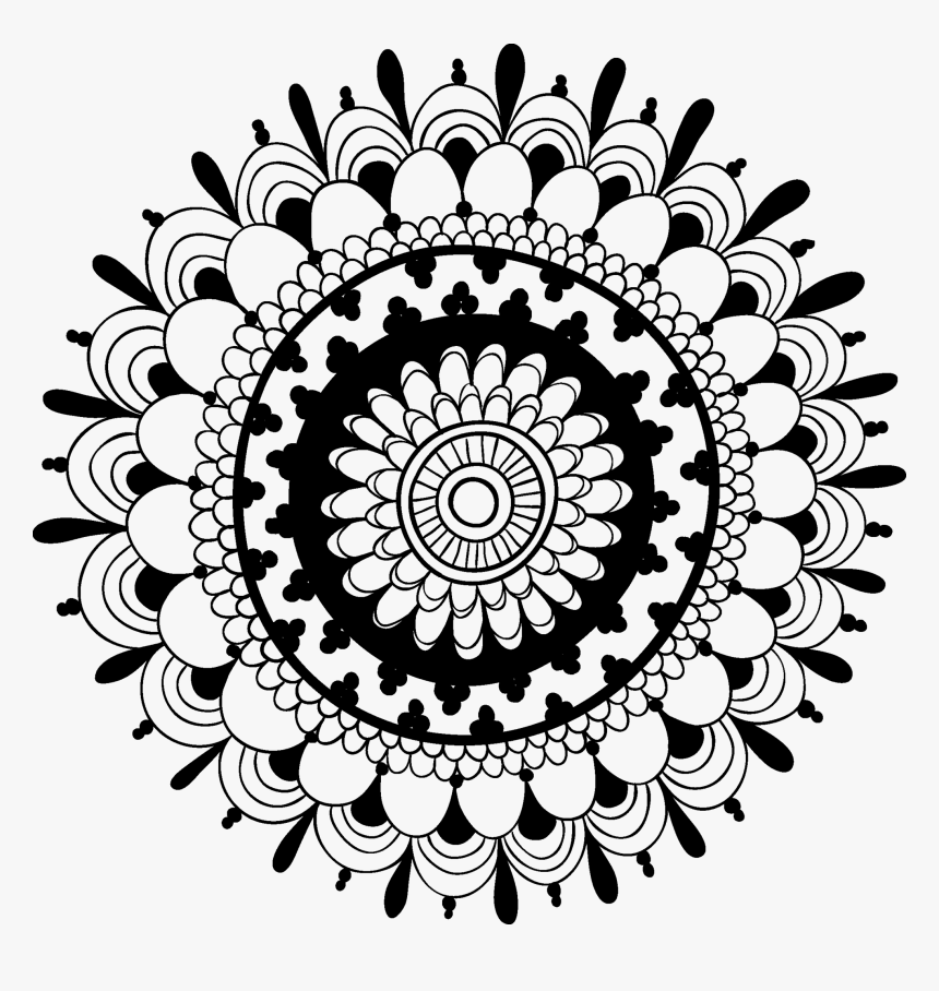 Mandala Fake Tattoo, Mandala Temporary Tattoo - Round Ornamental Design Png, Transparent Png, Free Download