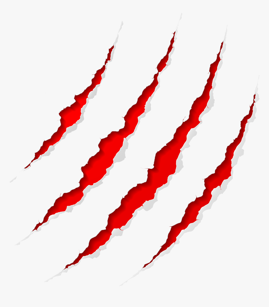 Claw Scratch Red Vector Png - Claw Marks, Transparent Png, Free Download