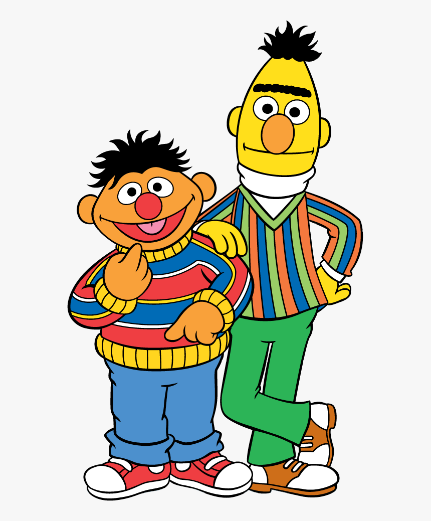 Sesame Street Clip Art - Sesame Street Bert And Ernie Cartoon, HD Png Download, Free Download