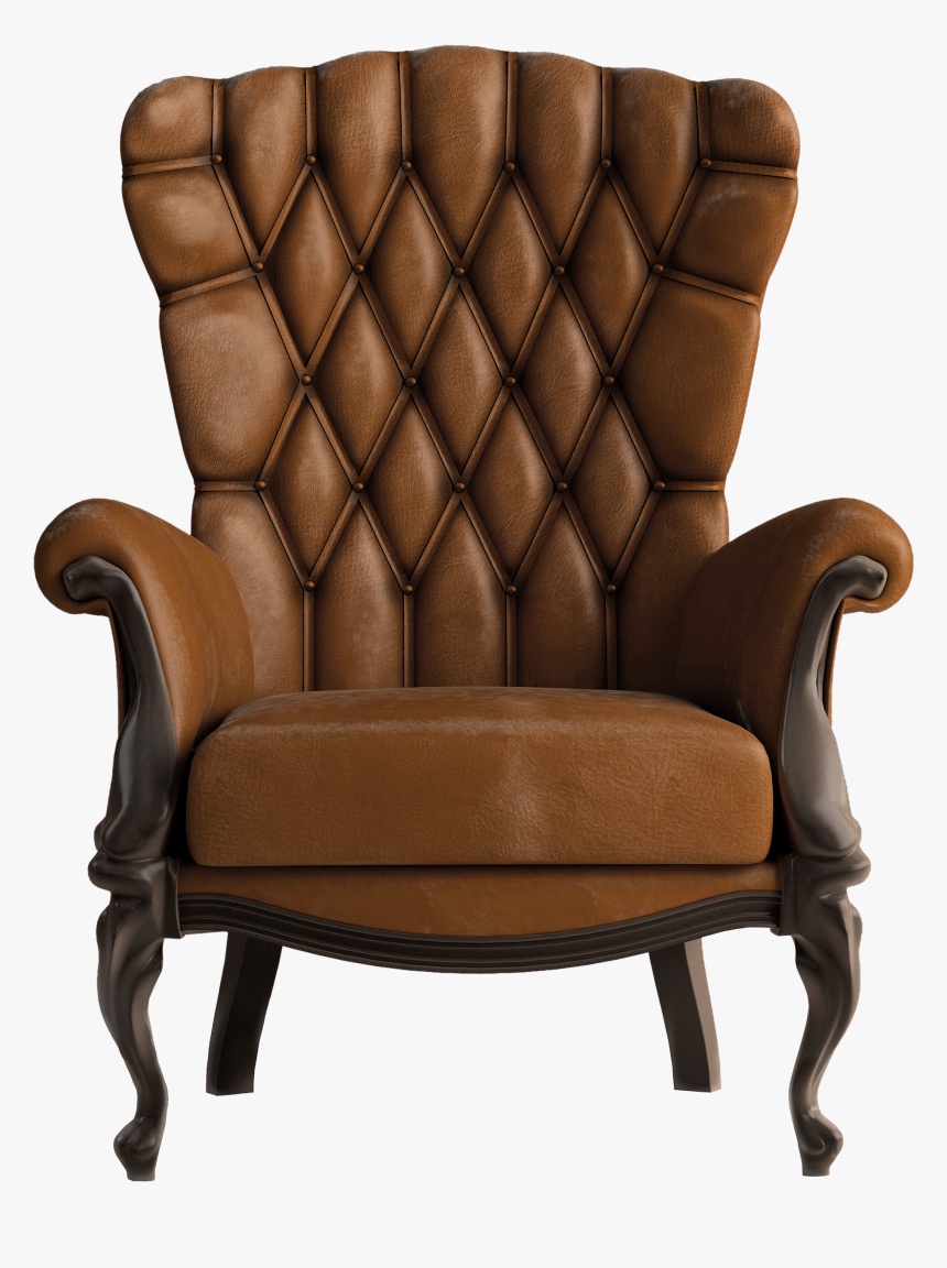 Armchair Vintage Brown - Chair Png Hd, Transparent Png, Free Download