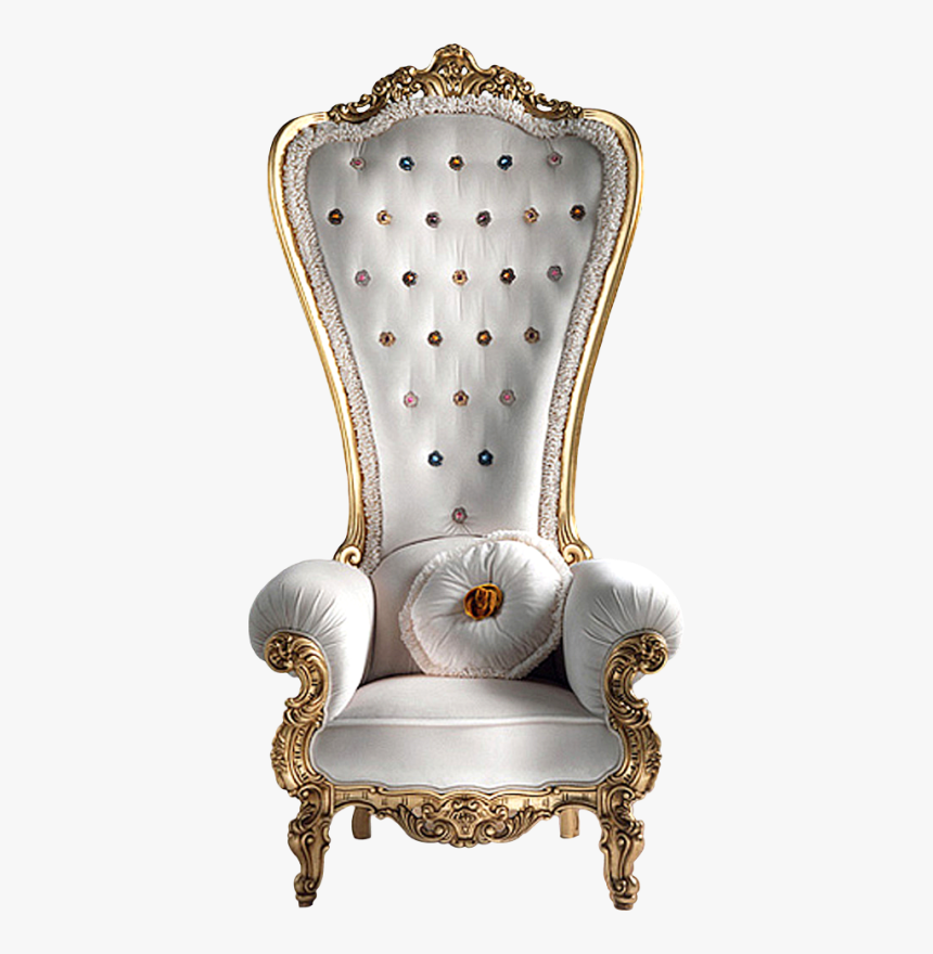 White Royal Chair Png, Transparent Png, Free Download