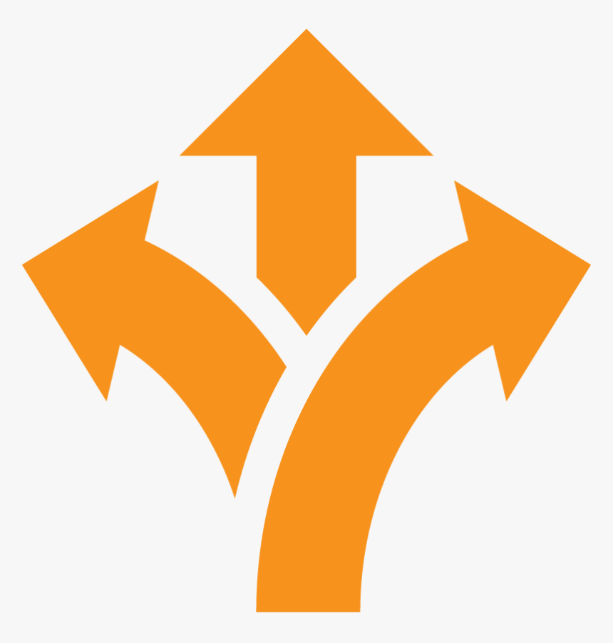 Flexible Arrows Orange - Direction Icon Png, Transparent Png, Free Download