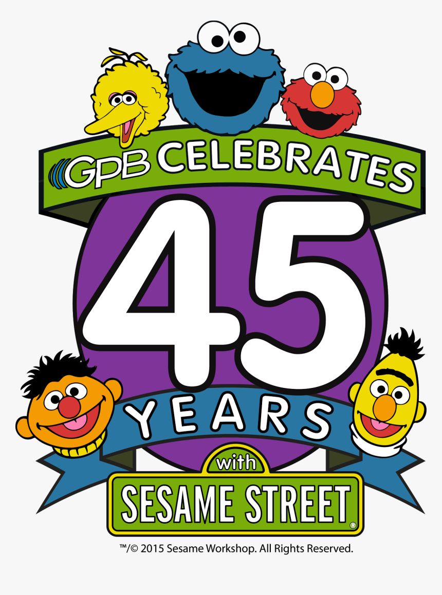 Gpb Celebrates 45 Years Of Sesame Street, HD Png Download, Free Download