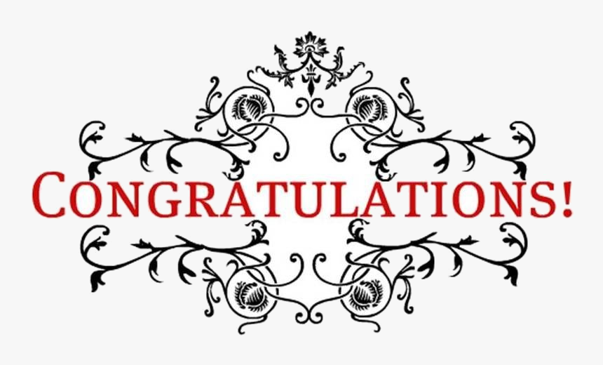 Congratulations Free Clip Art Animated For Transparent - Congratulations Red And Black, HD Png Download, Free Download