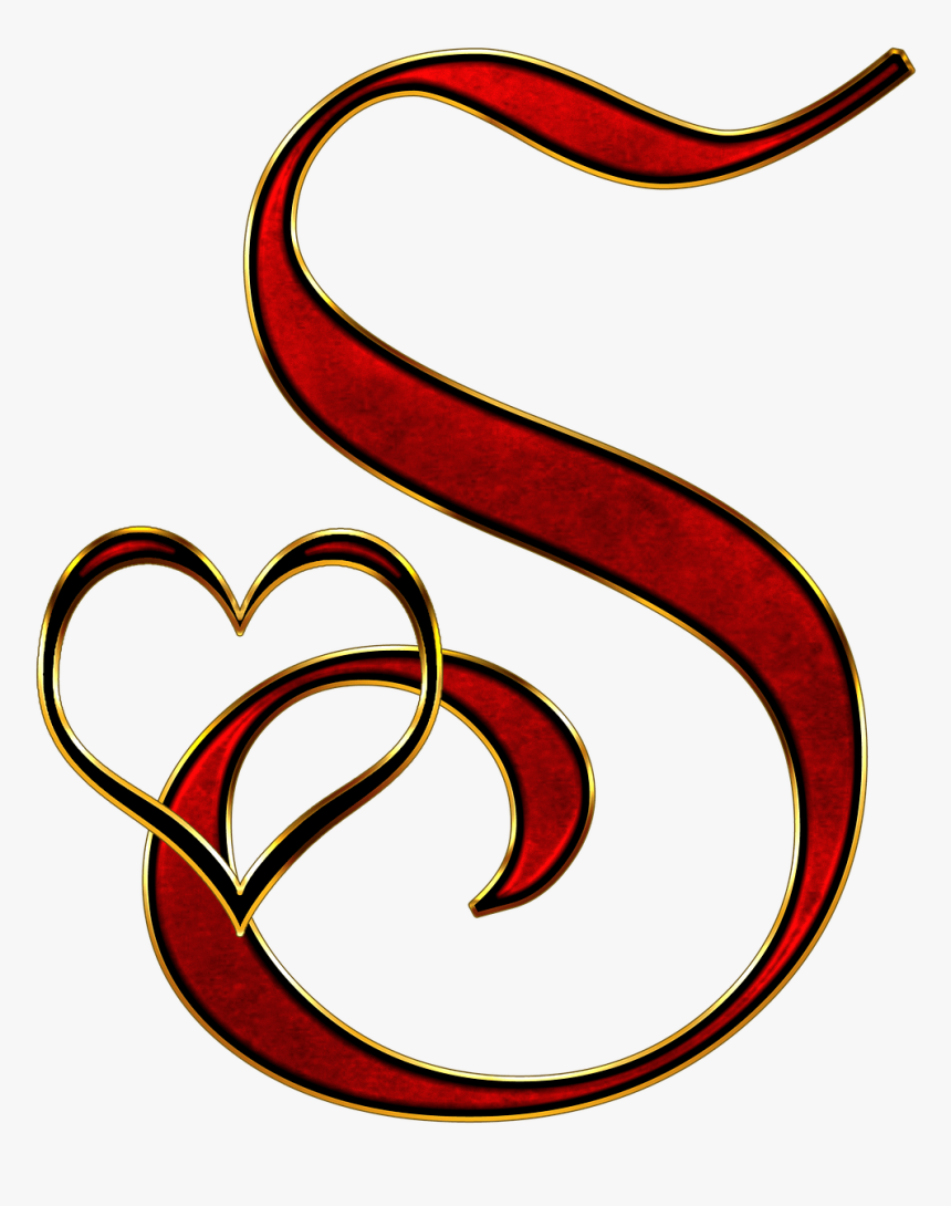 S Letter Png - Valentine Capital Letter S, Transparent Png, Free Download