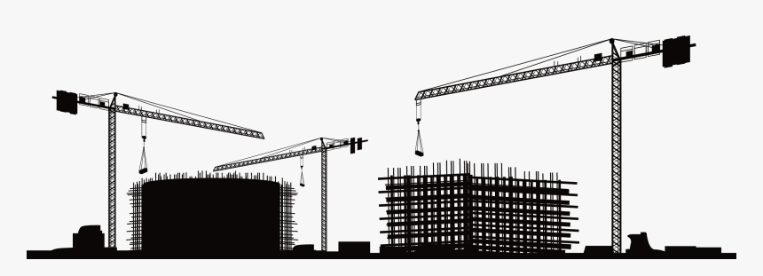 Construction Vector Graphics Building Clip Art Silhouette - Building Construction Vector Png, Transparent Png, Free Download