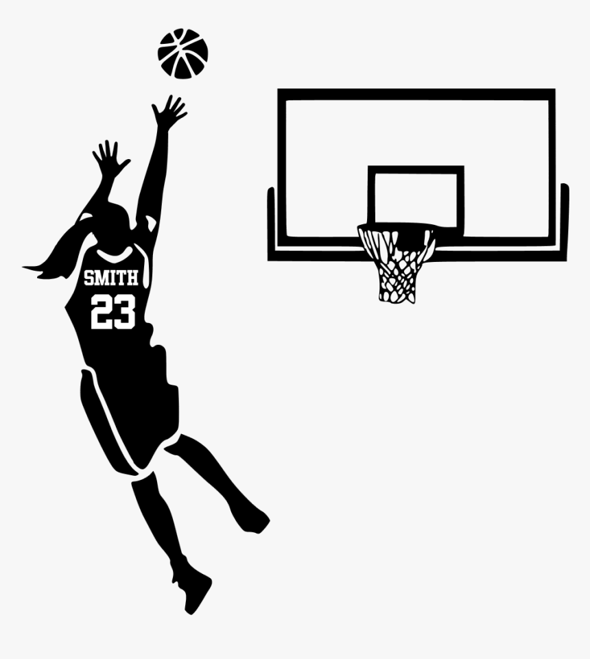 Silhouette Of Basketball Player Shooting , Png Download - Girl Shooting A Basketball, Transparent Png, Free Download