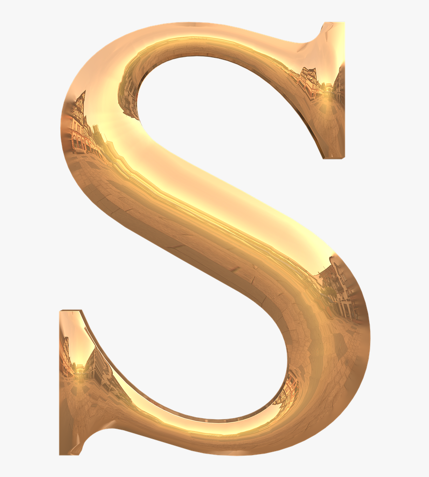 S Letter Png Image - Lettering Alphabet Gold Typography, Transparent Png, Free Download