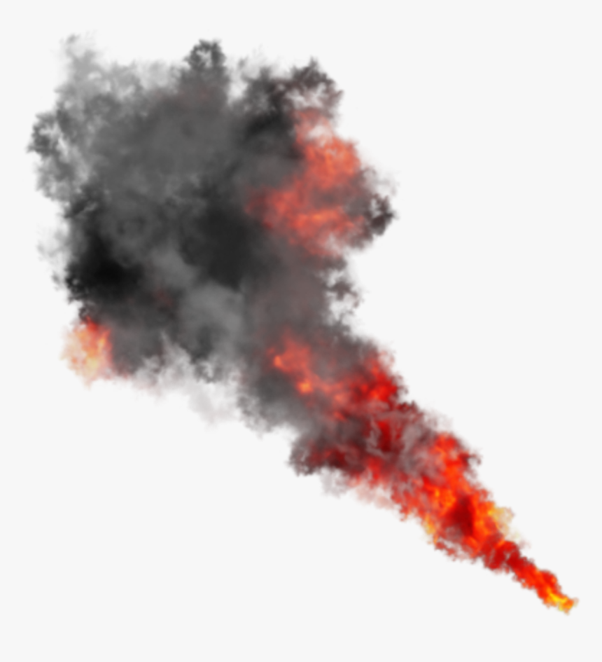 Transparent Volcano Png - Fire With Smoke Png, Png Download, Free Download