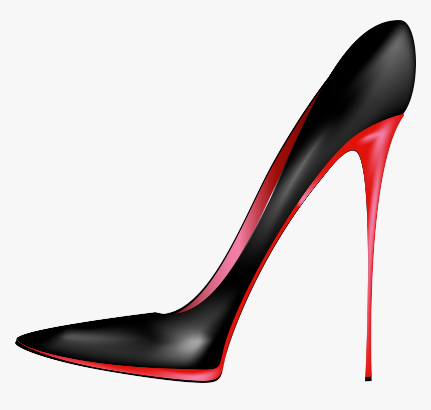 Black Red High Heels Png Clip Art - High Heel Clipart Png, Transparent Png, Free Download