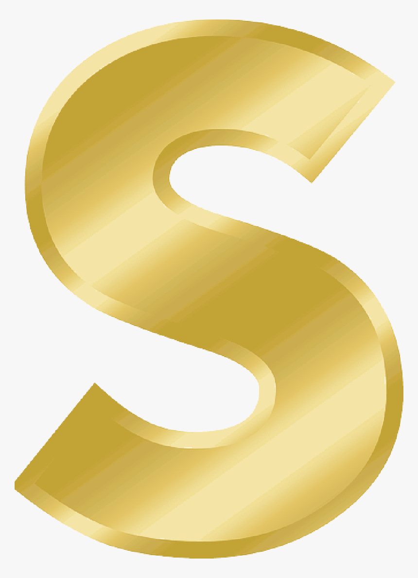 Alphabet Letter Vector Clip Art - Gold Alphabet Letter S, HD Png Download, Free Download