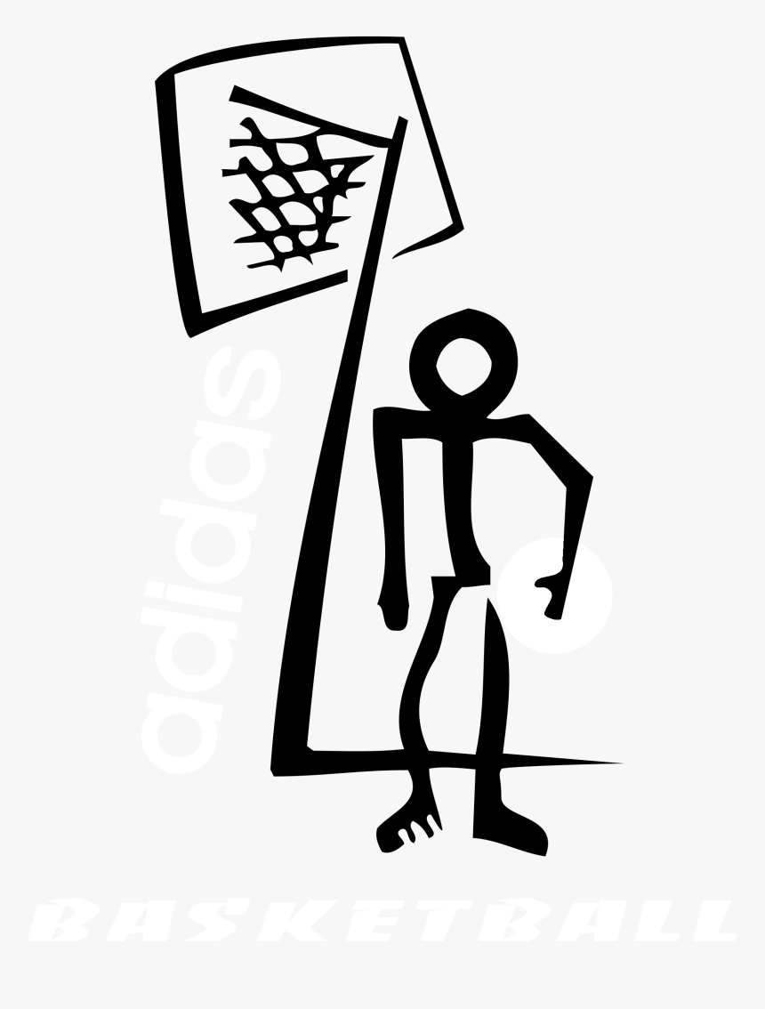 Adidas Basketball 02 Logo Black And White - Adidas Basketball Logo, HD Png Download, Free Download