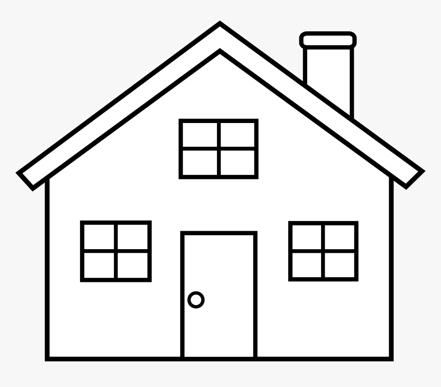 House Outline Clip Art Simple House Coloring Page Hd Png Download Kindpng