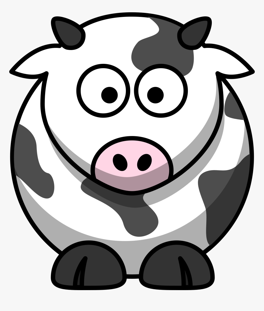 Clip Art Cartoon Animal Png - Cartoon Cow Clipart, Transparent Png, Free Download