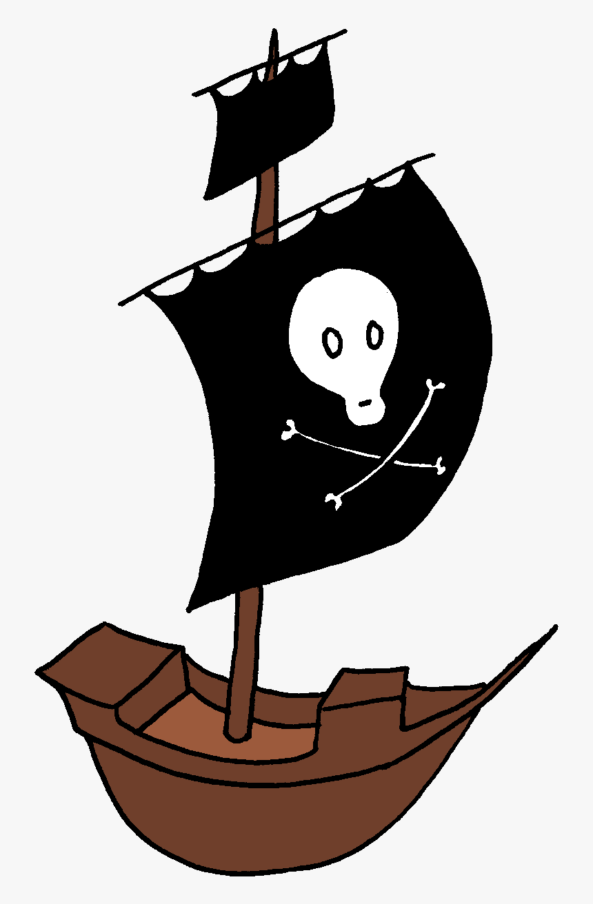 Pirate Clipart Transparent Background - Pirate Ship Cartoon No Background, HD Png Download, Free Download