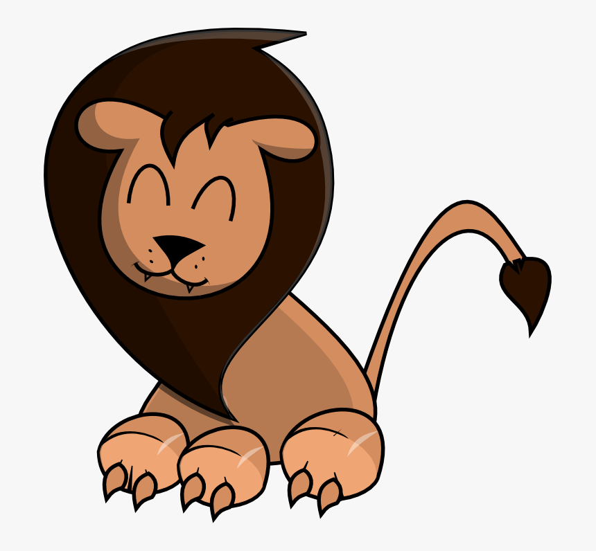 Free Cartoon Lion Clip Art - Animals Animated Pics Png, Transparent Png, Free Download