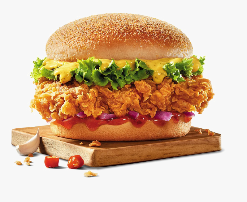 Kfc Burger Transparent Background Png - Chicken Burger Transparent Background, Png Download, Free Download