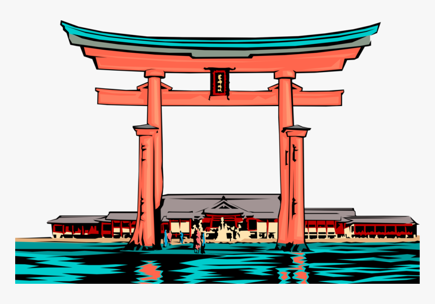 Torii Gate Png Transparent Images - Japanese Water Gate Cartoon, Png Download, Free Download