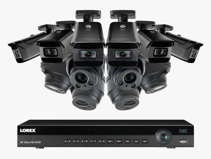 16 Channel Ip Security Camera System Featuring Twelve - Lorex Security Camera System, HD Png Download, Free Download