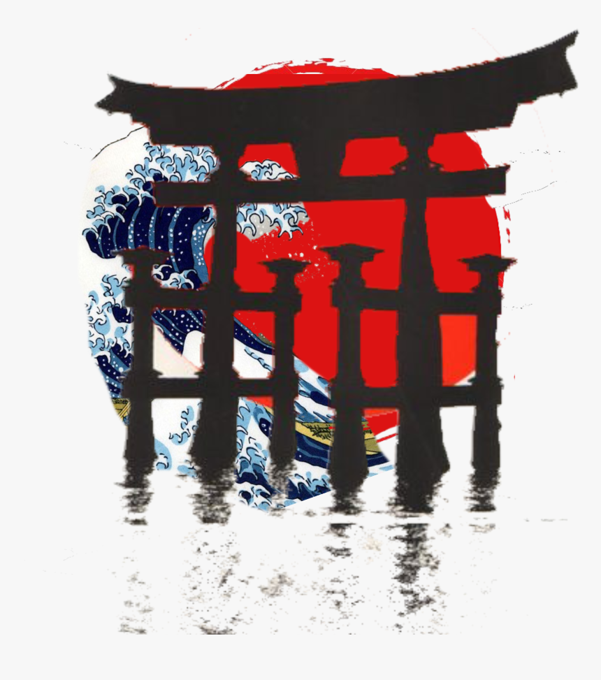 Transparent Torii Gate Png - Japanese Waves, Png Download, Free Download